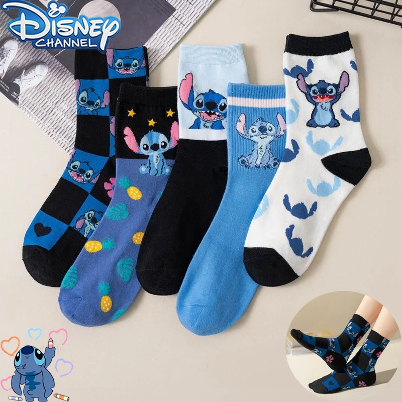 

Disney Anime Stitch Socks Student Cartoon Breathable Versatile Long Socks Autumn Winter Comfortable Sports Socks Holiday Gifts