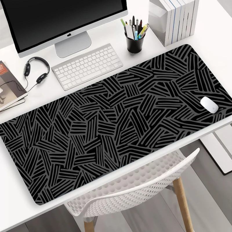 Simple Line Parttern Office Computer Mouse Pad Large Rubber XXL Gaming Mousepad Gamer Stitching Desktop Mat For PC Keyboard Mat