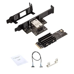 M2 10Gb Network Card Marvell AQC113 Chip 10G/5G/2.5G/1000M Server LAN NIC Card 2280 M.2 B+M Key to RJ45 Gigabit Ethernet Adapter