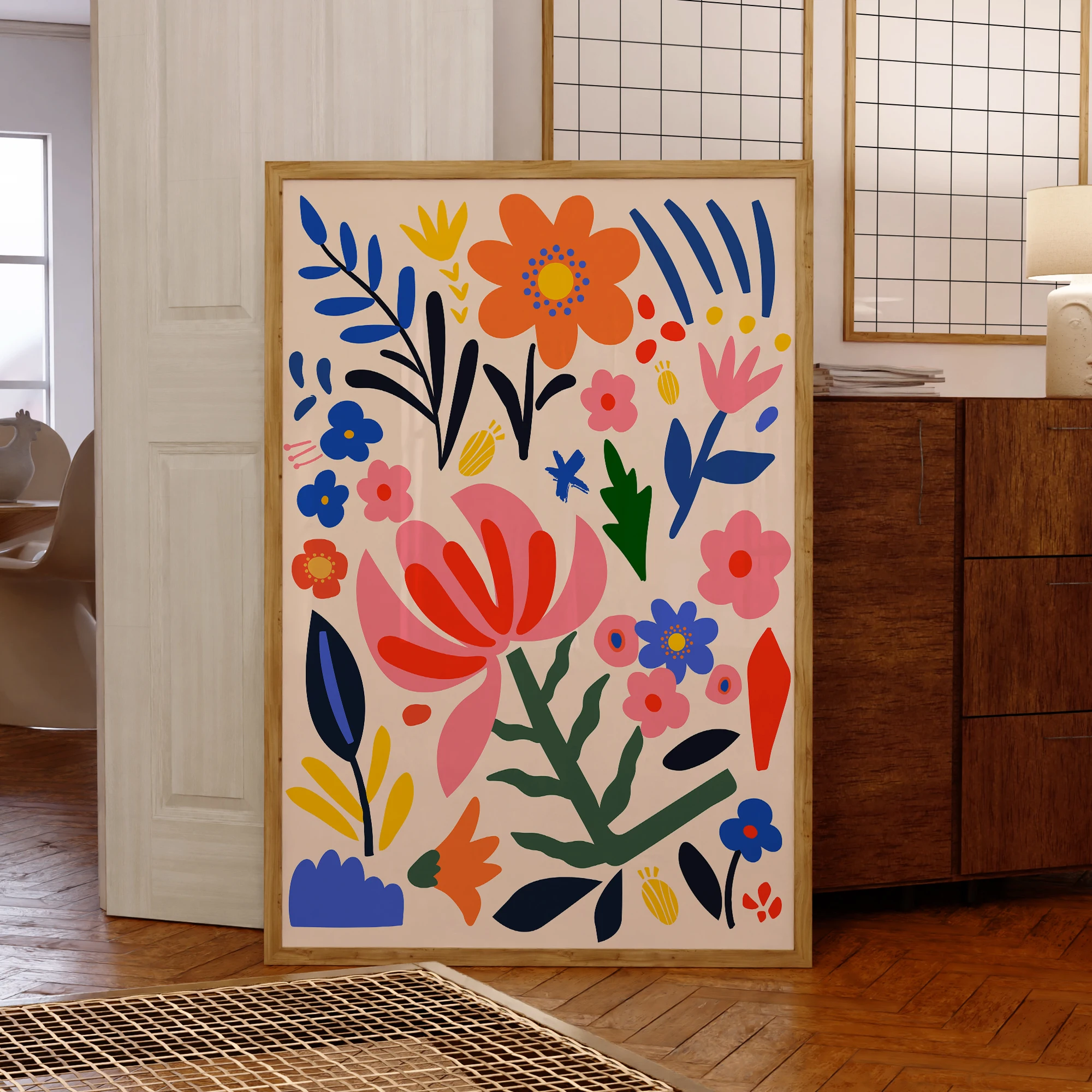 Modern Minimalistic Bouquet Of Flowers Wall Art Prints Canvas Painting Poster Picture For Living Room Girls Bedroom Home Decor