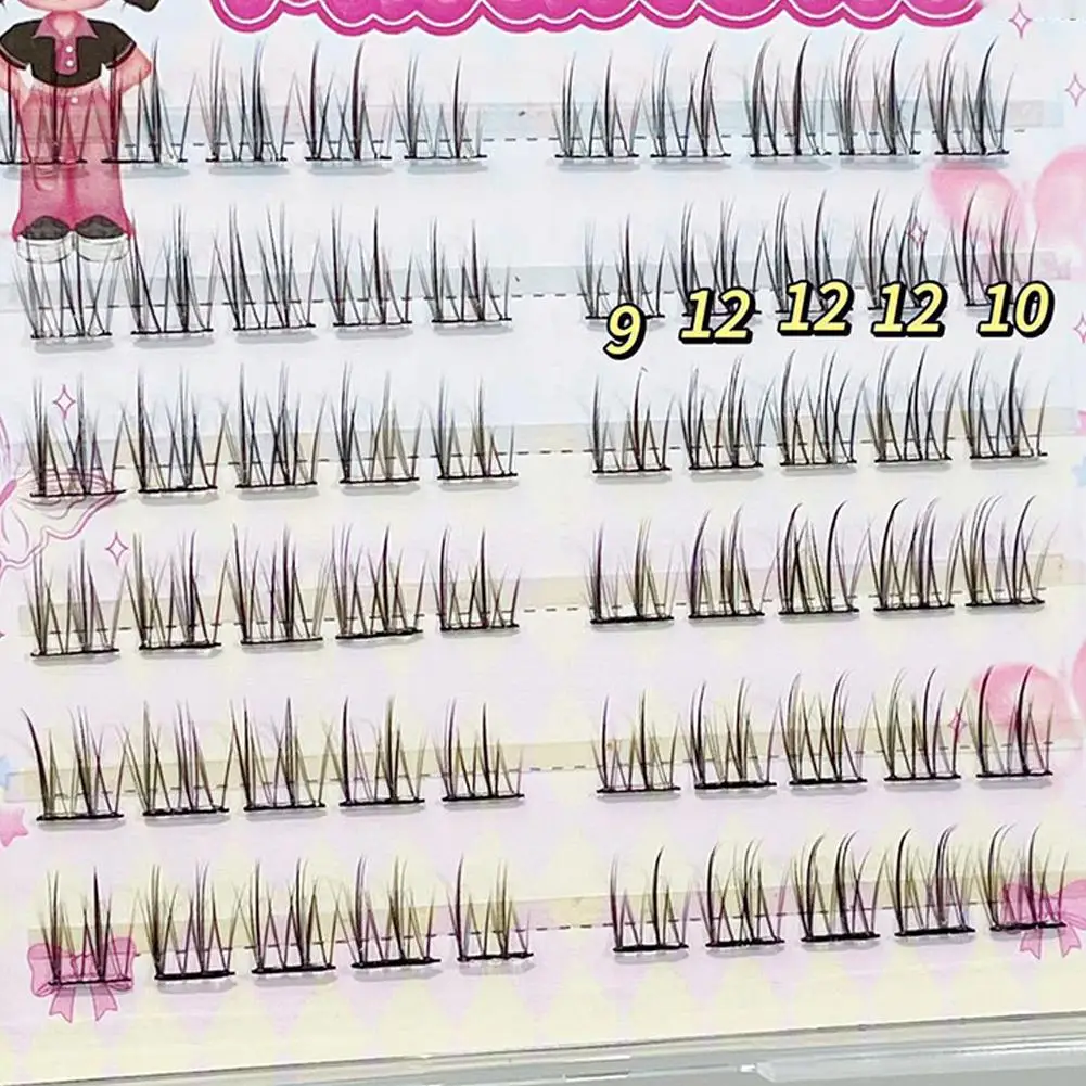 자체 접착 자체 접착 속눈썹 클러스터 접착제 필요 없음 접착제 재사용 가능한 자체 자연 속눈썹 클러스터 프레스 L2V7