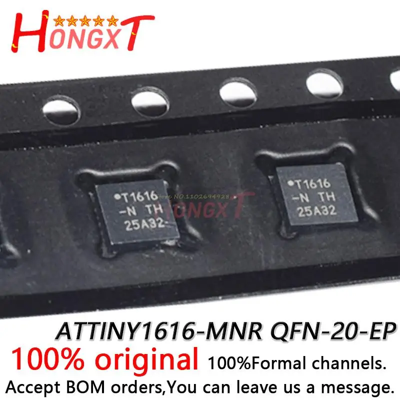 100% NEW Original ATTINY1616-MNR package VQFN-20 screen printing T1616/8-bit microcontroller chip.