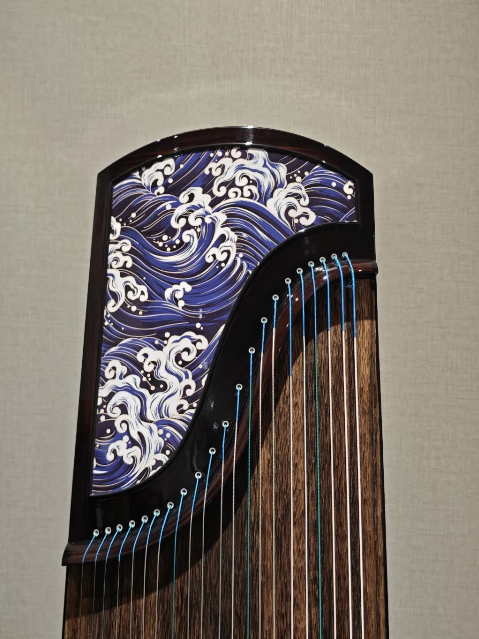 Guzheng ebony 163cm wave pattern 21 strings Chinese string instruments