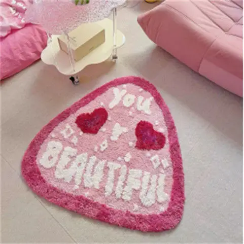 Home Carpet Living Room Bedroom Anti Slip Floor Mat Bathroom Absorbent Home Pink Decor Bedside Room Floor Mat Home Furnishing