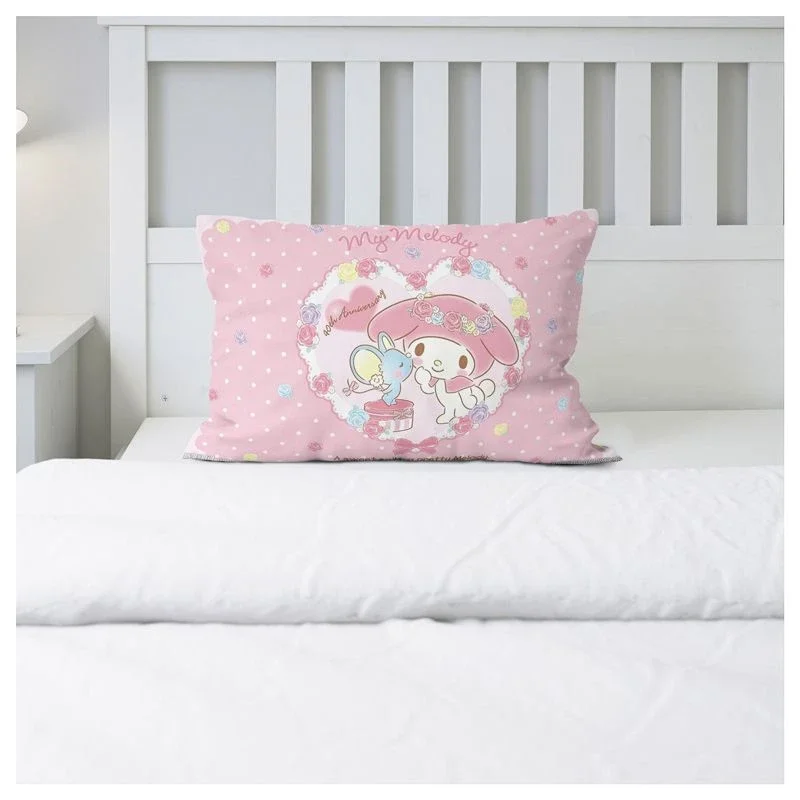 

2pcs Sanrio Kawaii My Melody Pillow Cover Cartoon Anime Washable Children Fun Pattern Pillow Anti-dirty Protective Cover Bedding