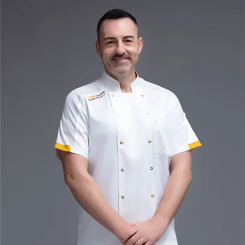 Chef-Kok Uniform Restaurant Keuken Werkkleding Koks Jas Voor Mannen Hotel Werkkleding Bakkerij Cafe Ober Werkkleding