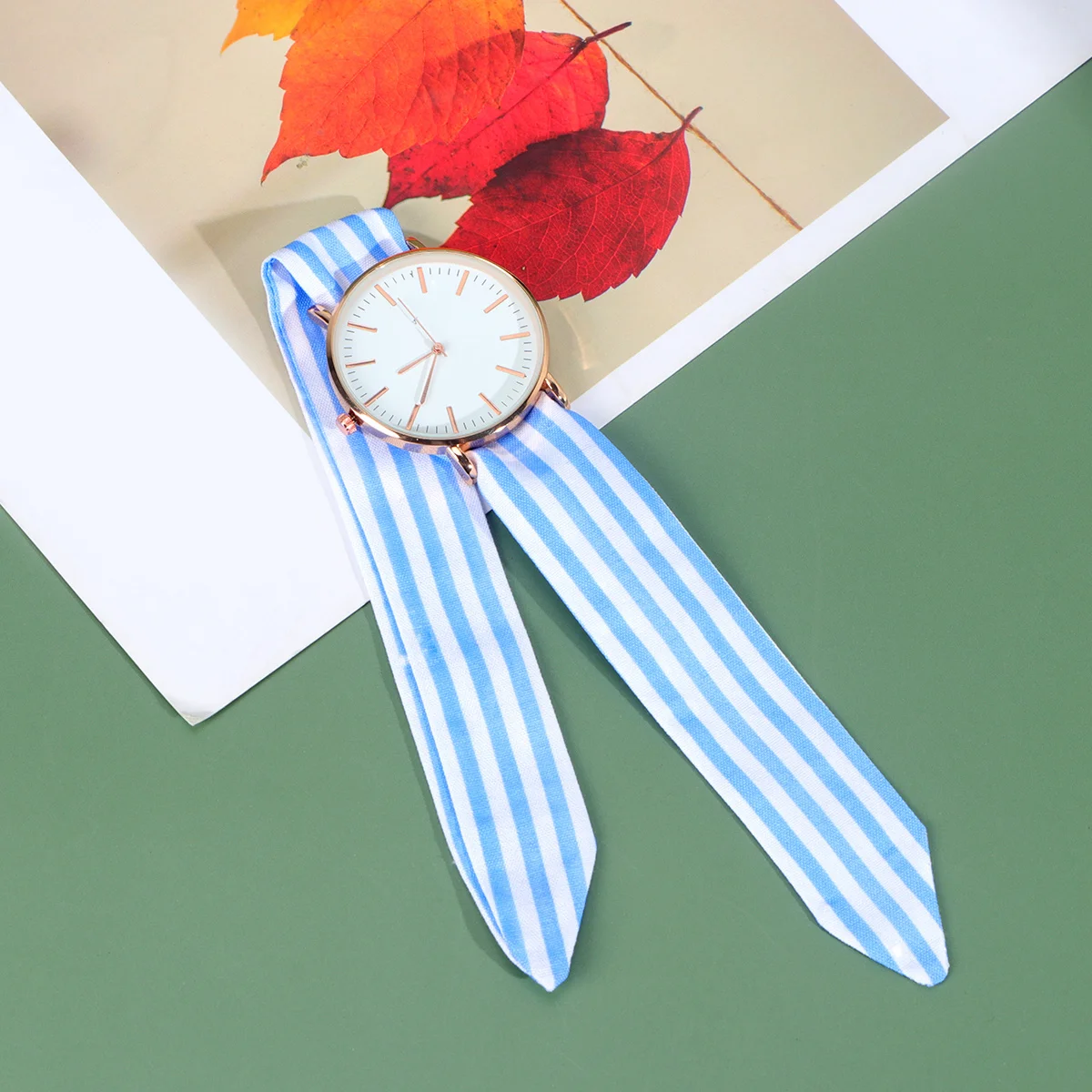 

Bowknot Watch Wrist Watch Women Watch Wrist Decoration Quartz Watch Stripe Watch