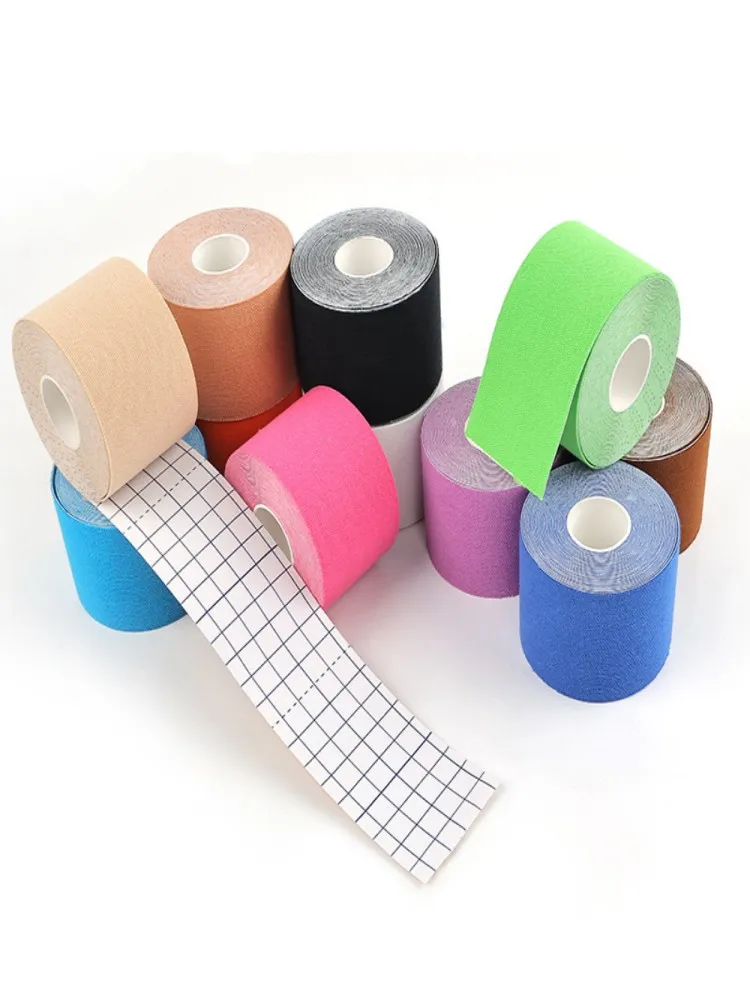 Kinesiology Tape Muscle Bandage Sports Cotton Elastic Adhesive Strain Injury Tape Knee Muscle Pain Relief Stickers