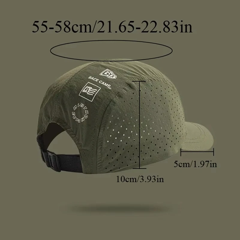1pc unisex Breathable Unisex Baseball Cap,Outdoor windproof Camping Breathable Golfcap for Sun Protection Quick drying HikingHat