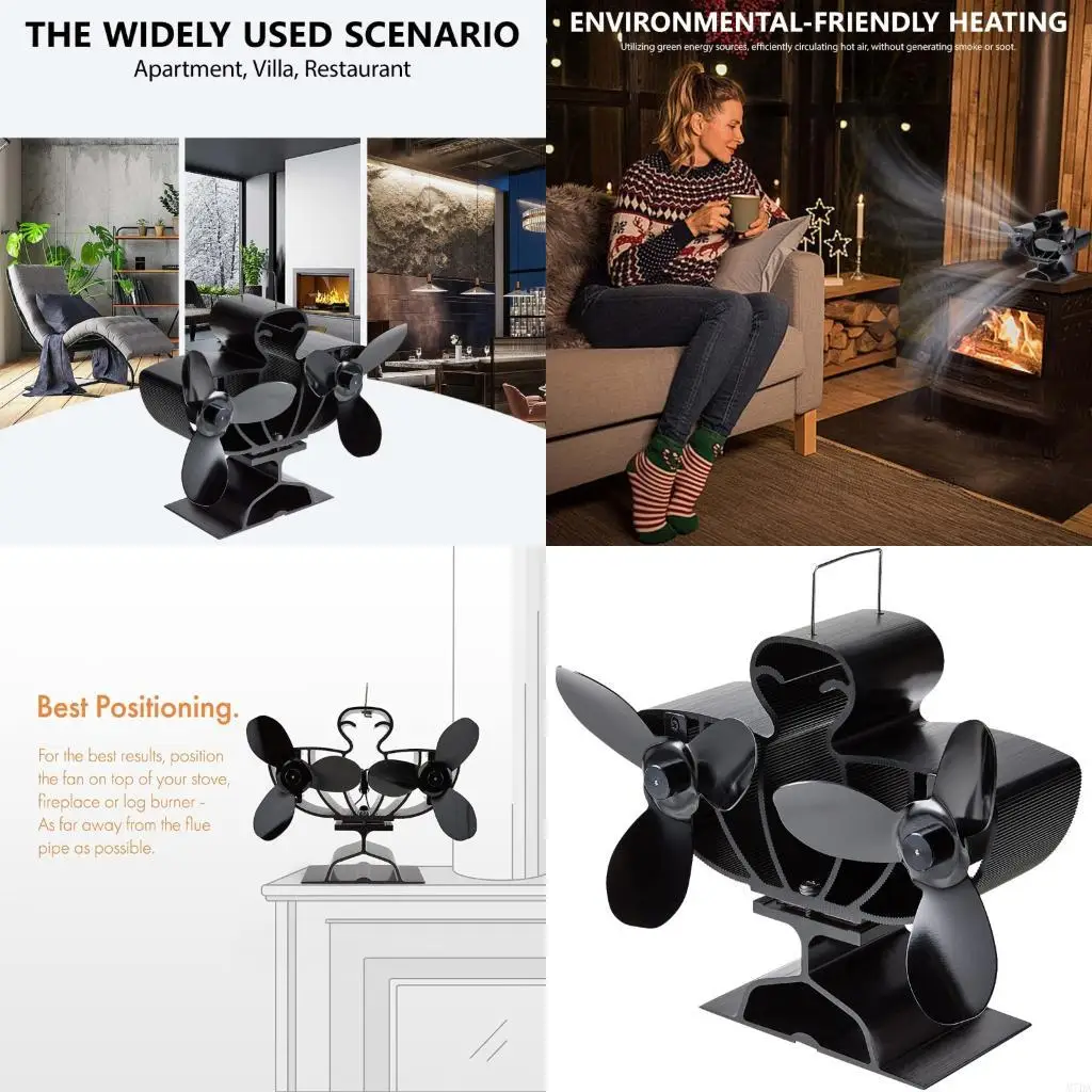 

M7DA Burners Double Head Fireplaces Fan Stove Accessories Energy Saving