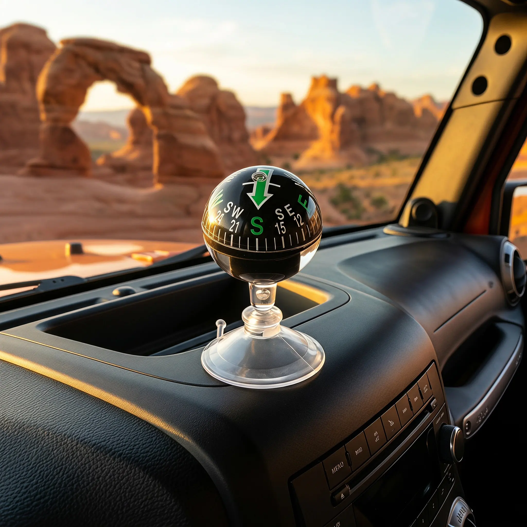 Car Compass Dashboard Cup Portable 38Mm Plastic Automotive Navigation Direction Guide Marine Boat Accessories