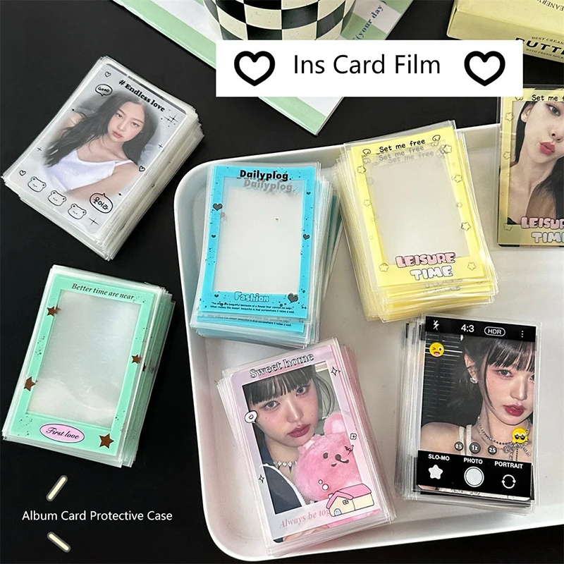 50Pcs Cartoon Small Card Case Star Photo Protection Card Film Packaging Bag impermeabile Anti-fouling Transparency Photo Album