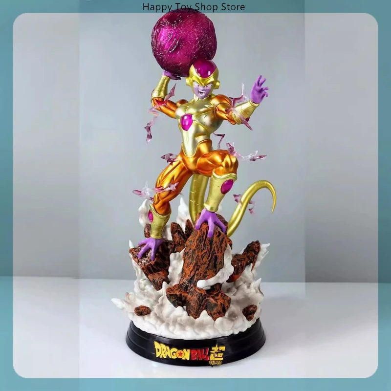 

48cm Dragon Ball Golden Frieza Battle Stance Anime Figure Model Statue Boy Collection Desktop Decoration Ornament Toys Gifts