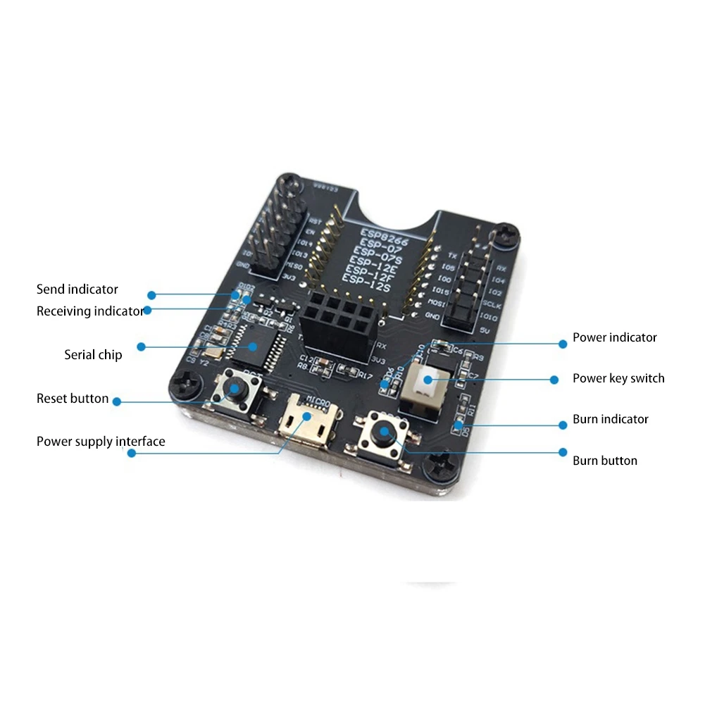 Esp8266 test rahmen brenner entwicklung board wifi modul unterstützung für ESP-12F ESP-07S ESP-12E ESP-01S esp12s