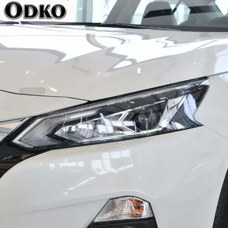 

For Nissan Altima 2019 2020 Car Headlight Protective Tint Film Smoke Black Transparent TPU Light Protection Sticker Accessories