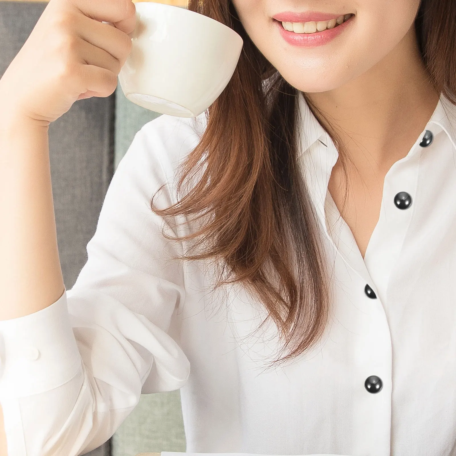 

10 Pcs Fashion Invisible Snaps Work Brooches Oversized Safety No Sew Buttons for Shirts