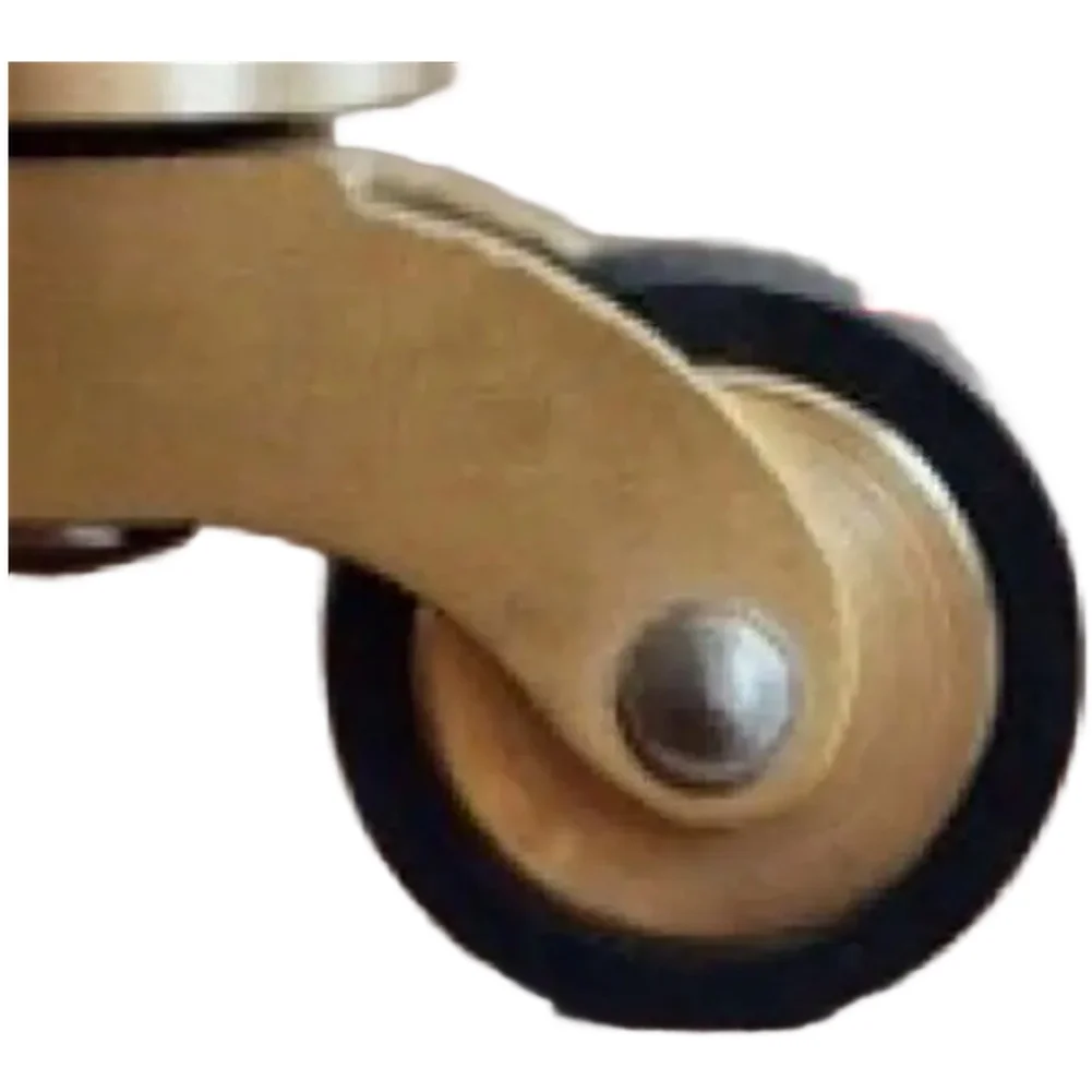

4PCS/Lot Vintage Brass Round Cup Casters, Swivel Wheel Casters With Black Rubber Ring For Furniture, 31mm Outer Diameter