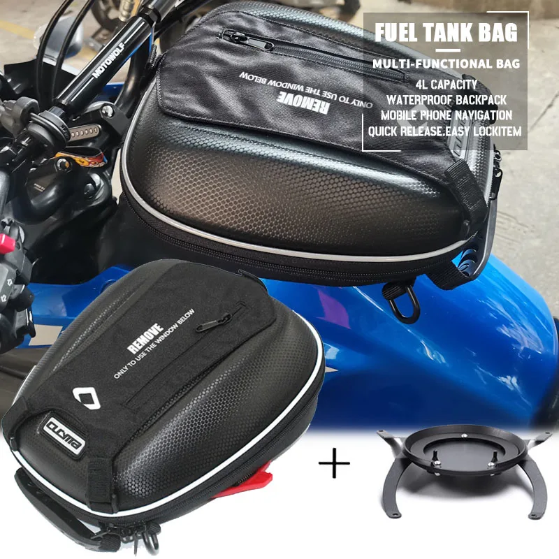 

F650GS F700GS F800GS Adventure Motorcycle Fuel Tank Bag For BMW F650 F700 F800 GS / ADV Tanklock Flange Saddle Phone Bags BF15