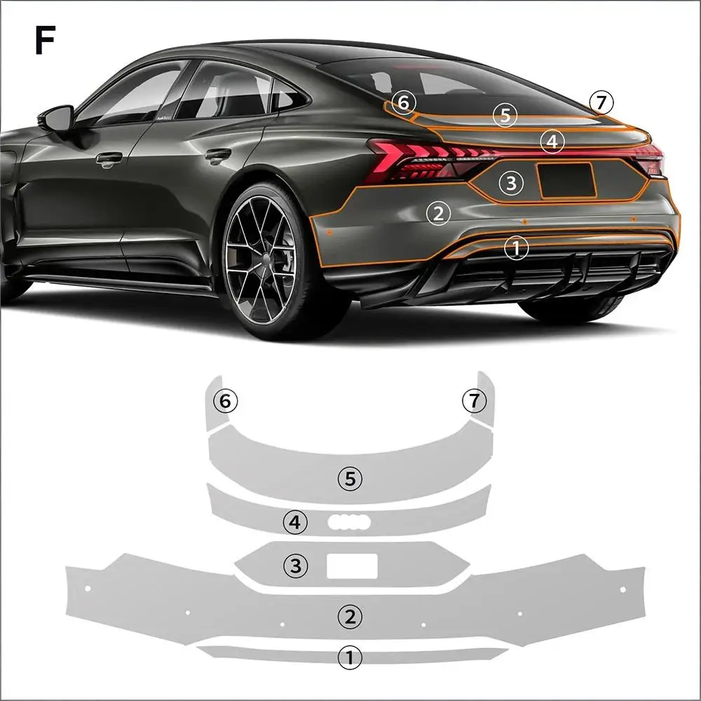 

For Audi E-Tron GT 2025-UP TPU Paint Protection Film Self-Healing Clear Bra Pre-cut PPF Kit Car Body Anti-Scratch Resistant