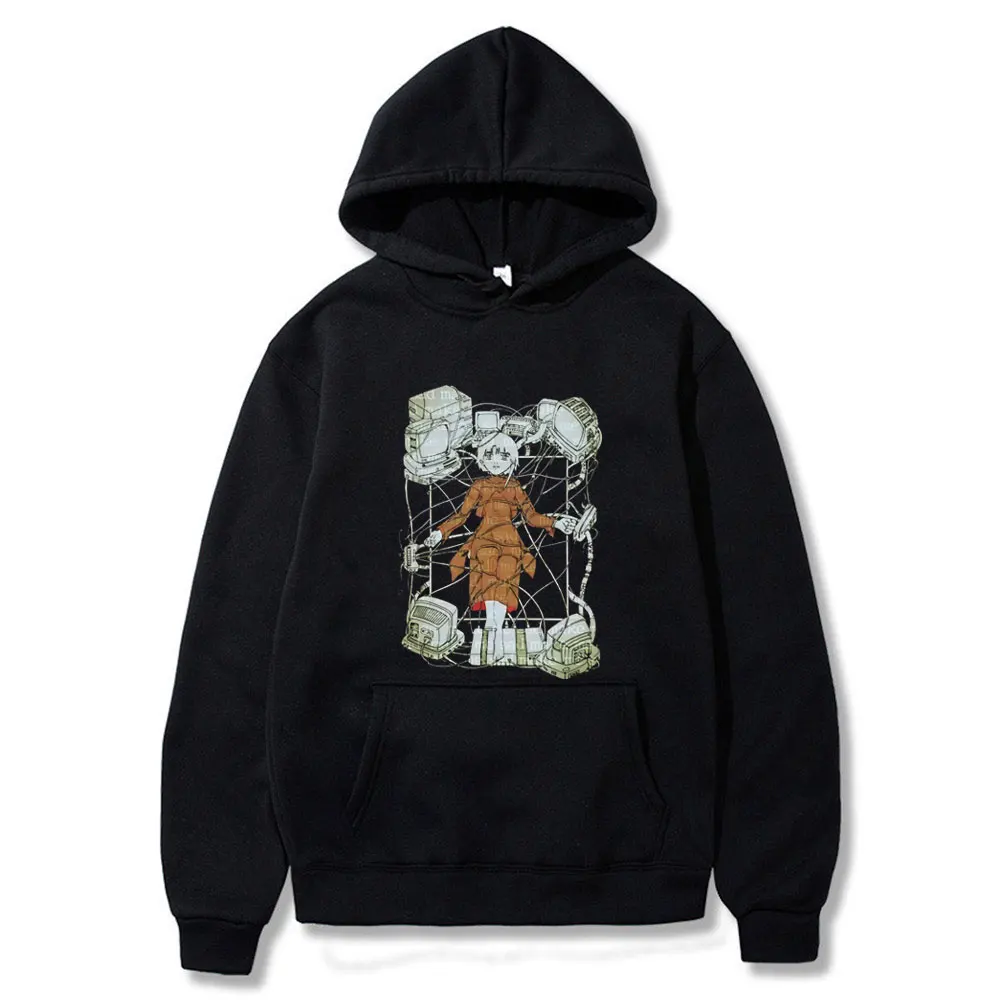

Anime Serial Experiments Lain Graphic Hoodie Manga Girl Sci Fi Y2k Sweatshirt Men Women Cosplay Casual Hoodies Male Vintage Coat
