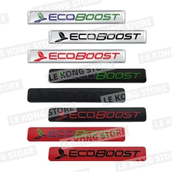 ECO BOOST Badge Car Head Trunk Body Sticker Decal Emblem Accessories For Ford Focus Mendeo Fiesta Kuga Range Metal Car Styling