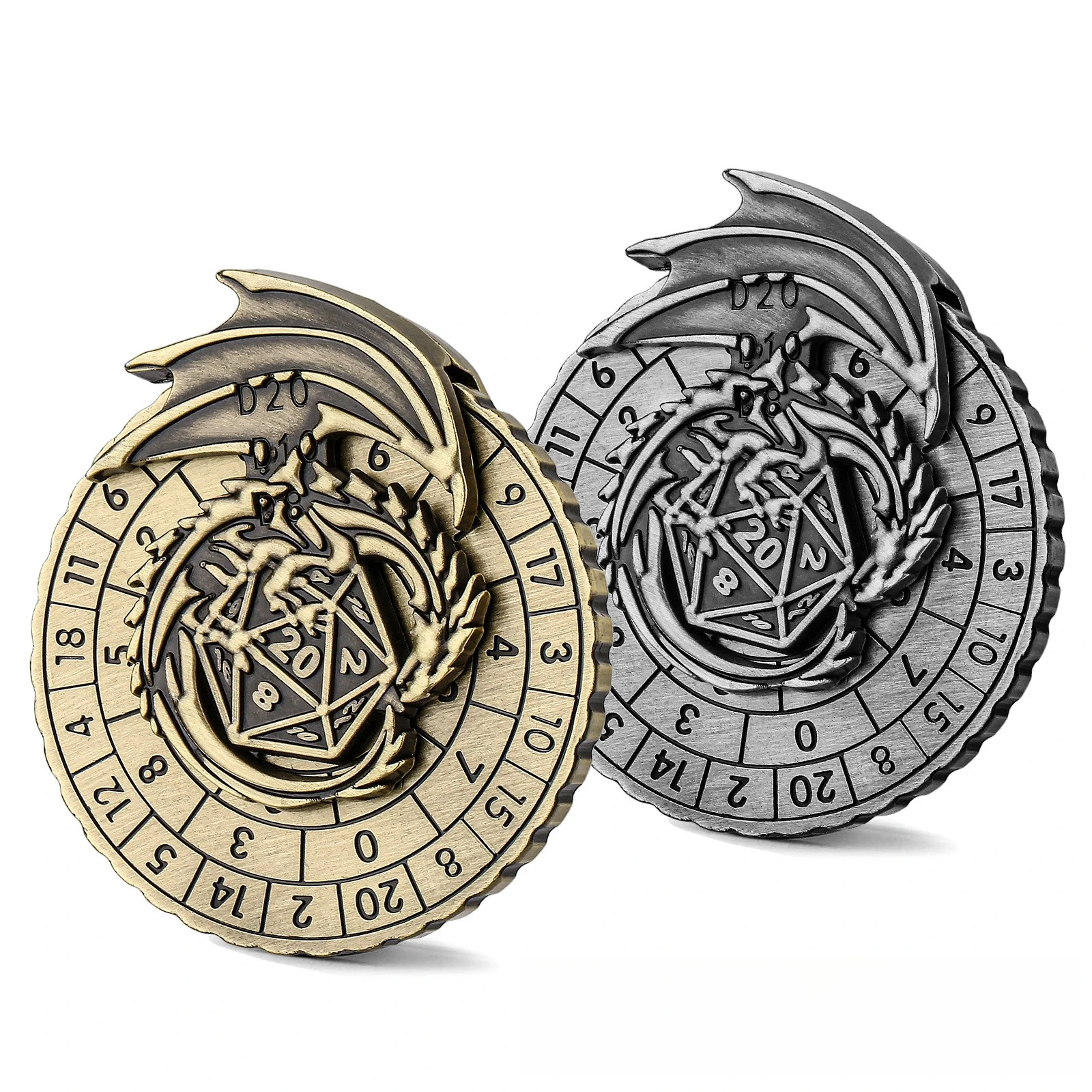 Cercle Dragon volant métal Fidget Spinner EDC plateau tournant main Spinner jeu de société DND dés adulte anti-Stress jouets cadeaux