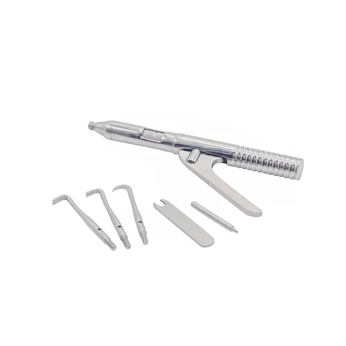 Imagen 2 del producto Pistola removedora de corona automática para odontología, herramientas de instrumentos quirúrgicos dentales de acero inoxidable con 3 puntas de trabajo, 1 Uds.