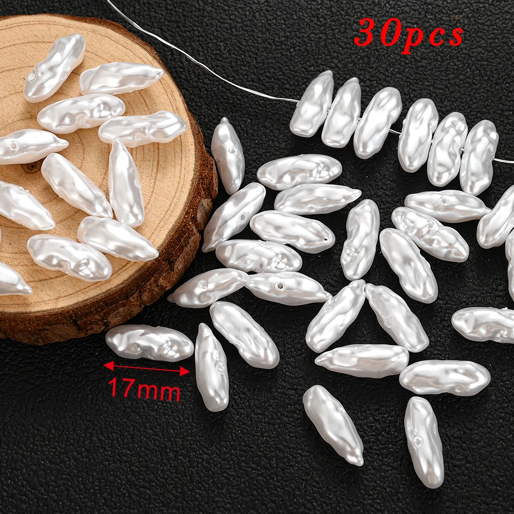 20-200pcs White Pearl Spacer Beads Abs Acrylic Imitation Pearl Beads For Jewelry Making Bracelet Necklace Earring DIY Needlework