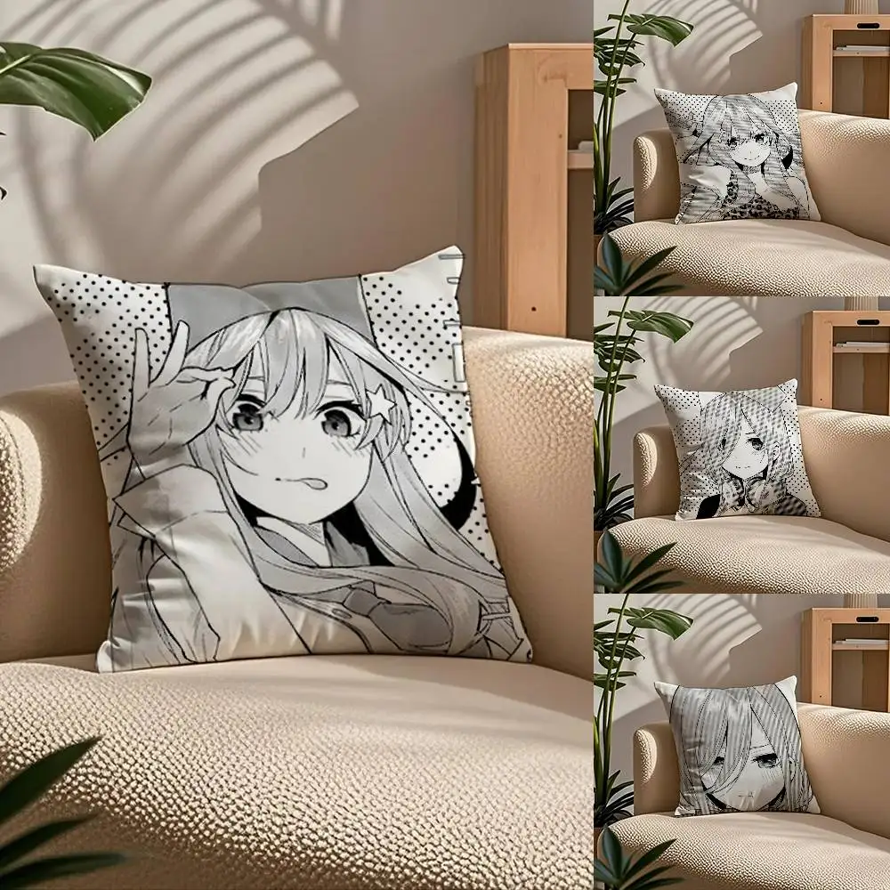 

The Q-Q-Quintessential Q-Quintuplets Pillow Case Comfort Sofa Bed Silky Elegant Invisible Zipper Custom Decorative Cushion Cover