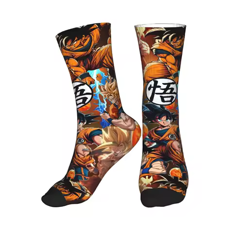 Funny Anime Dragon Ball Z Characters Socks Men Women Warm 3D Printed Sports Basketball Crew Socks