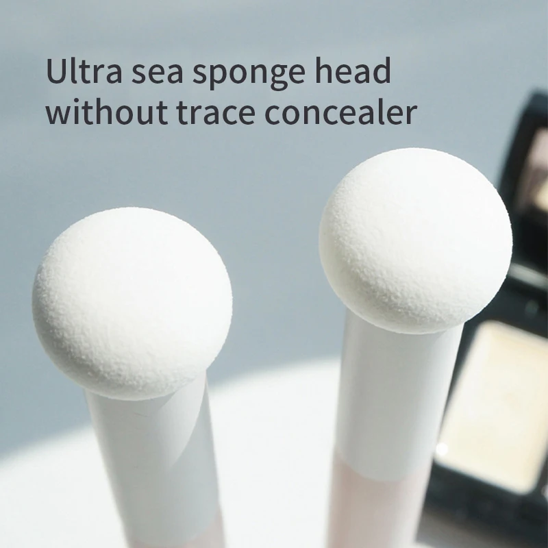 Small Mushroom Concealer Brush For Spots Acne Marks Dark Circles Soft Sponge Powder Puff Wet & Dry Use Contour Makeup Brushes