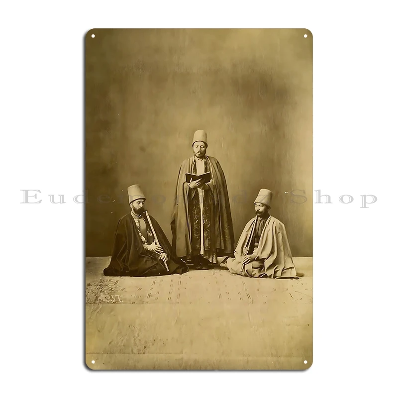 Ottoman Painting Sultan And The Bcleymaniye Mosque Constantinople Metal Plaque Ottoman Tin Sign Poster #5