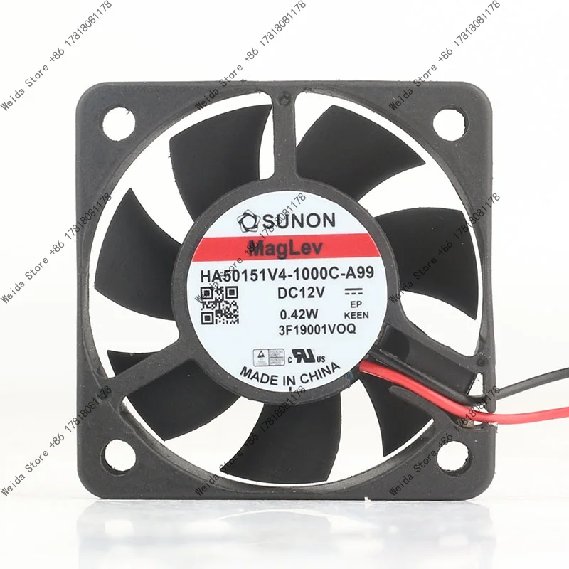 cooling fan New original Sunon 5015 50X50X15MM 5CM maglev ultra-quiet inverter HA50151V4-1000C-A995V 24V 48V DC12V 0.42W
