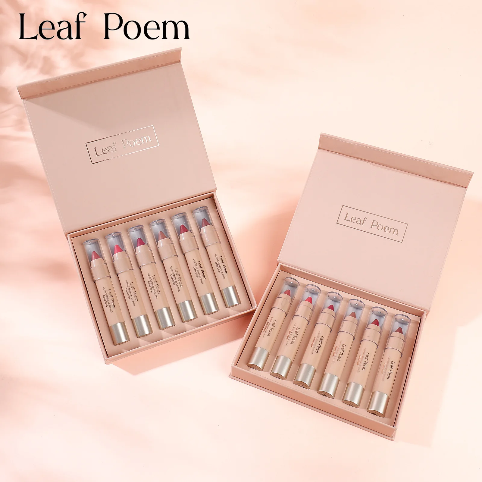 Luxo 6 tons fosco conjunto de lábios à prova dwaterproof água cremoso mancha lábio fácil glide torção lápis cor longa duração tudo em um kit para mulher