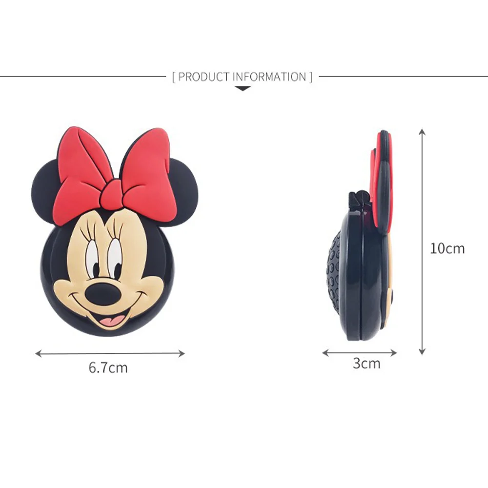 Disney Hair Comb Minnie Mouse Air Cushion Combs Mirror Cartoon Figure Portable Massage Hair Brush Dual-use Hairdressing Tool view 2