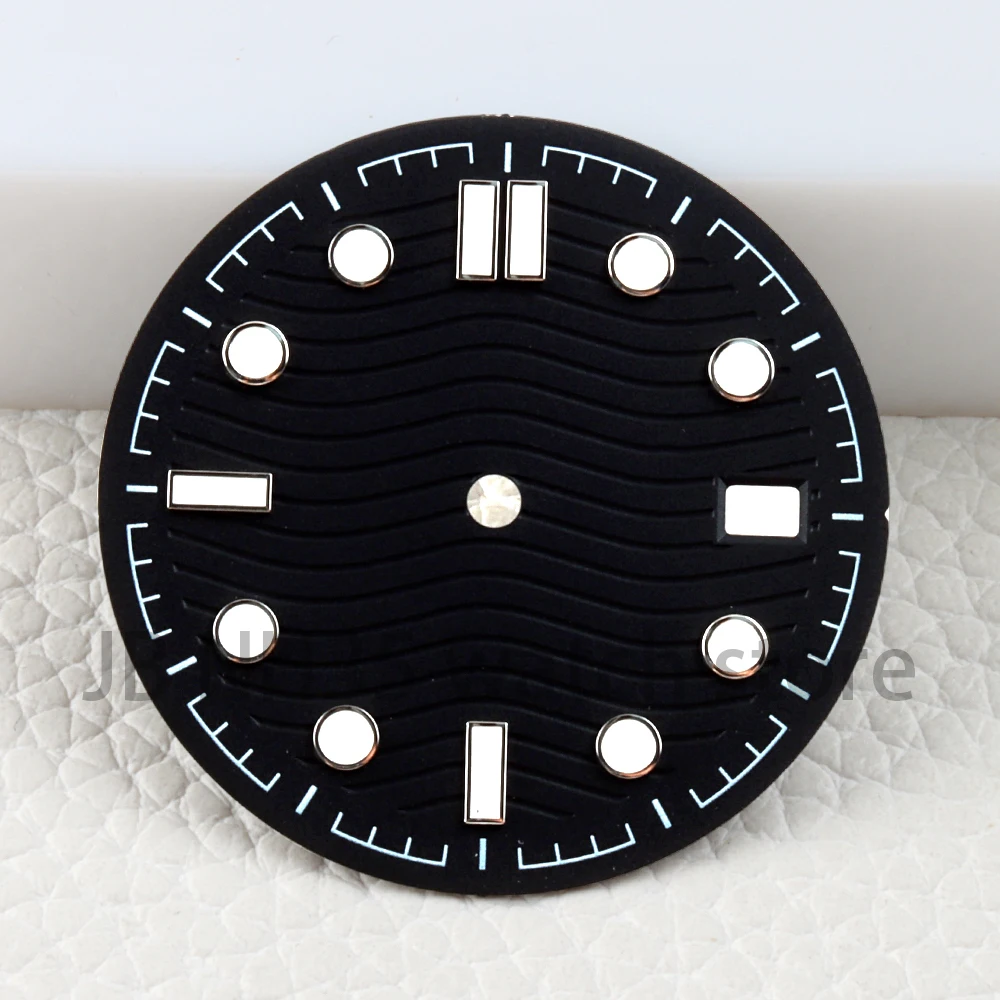 31mm NH35 Dial Green Luminous Watch Hands Date Window for Seamaster 300 NH35 NH36 Automatic Movement Watch Mod Parts