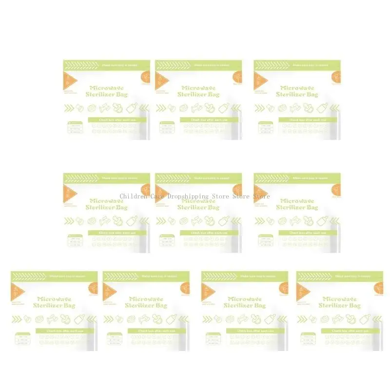1 مجموعة مجموعة ميكروويف فرن البخار كيس التعقيم زجاجة الزجاجة.