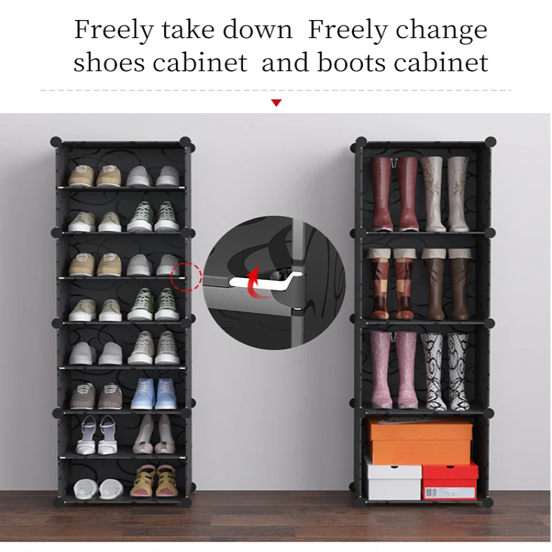 Doorway Home Shoe Cabinet Multifunctional Shelf Dustproof Plastic Storage Shoe Rack Assembly Shoe Rack for Wall Corner Shelf