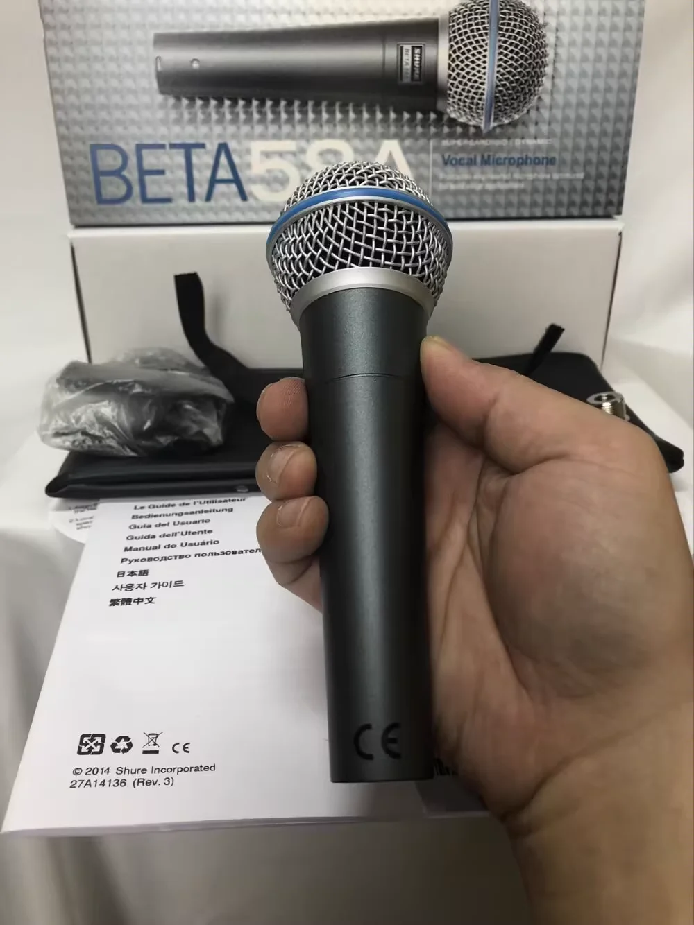 Shure Beta 58A ميكروفون صوتي سلكي ديناميكي للمسرح الاحترافي لعبة كمبيوتر كاريوكي ستوديو مناسبة لجميع الأداء #5