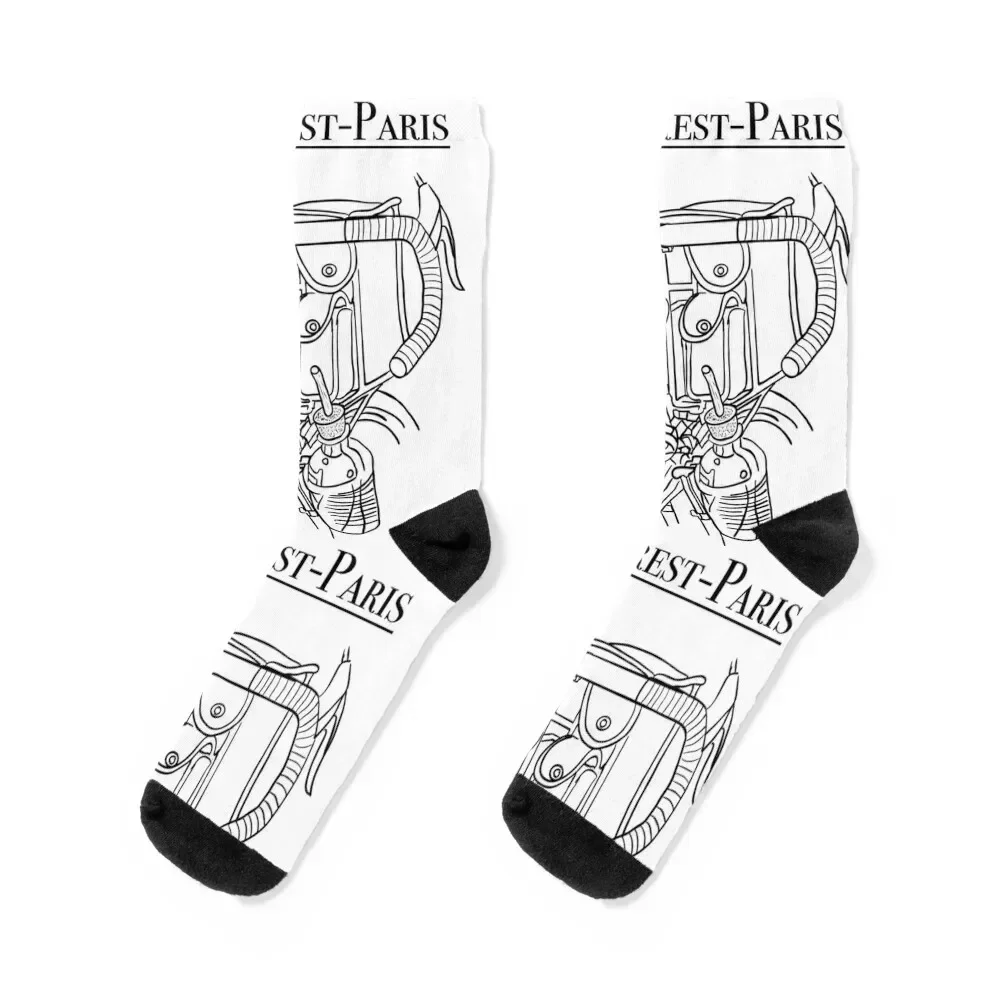 

Paris Brest Paris Socks bright garter New year's happy Man Socks Women's