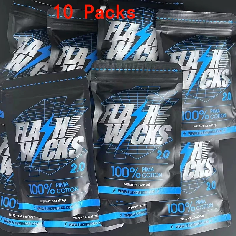 10Pack Flash Cottons Wicks Bacon Cotton For Coil Wire Organic Cotton DIY Accessories