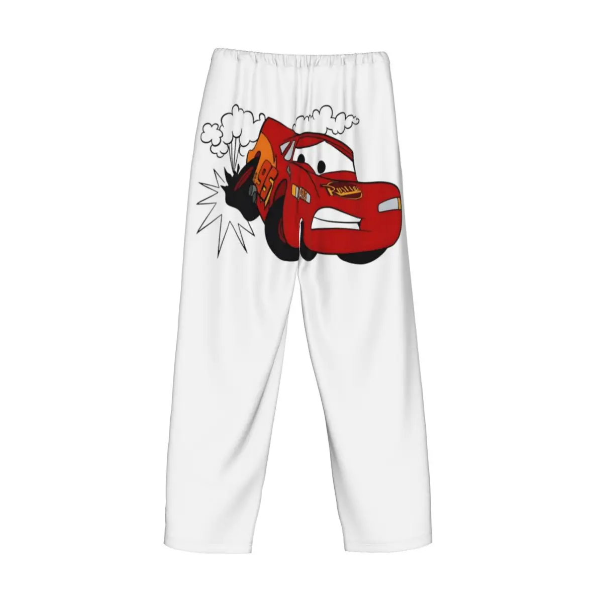 Custom Lightning McQueen Cartoon Pajama Pants Men Cars Lounge Sleep Drawstring Sleepwear Bottoms with Pockets