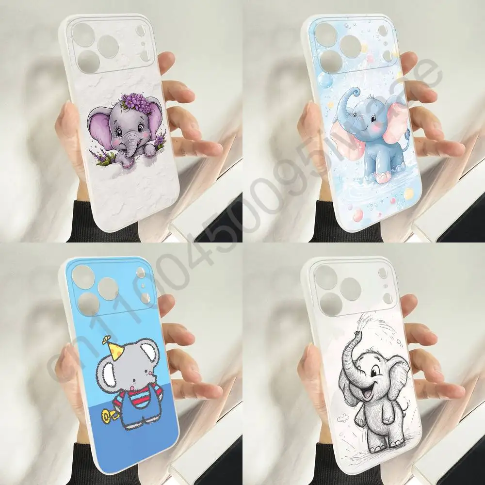 

Cartoon Cute Elephant Phone Case For iPhone 11,16,15,14,13,17,12,Plus,E,Air,Mini,Pro,Max Magnetic Magsafe Soft Cover