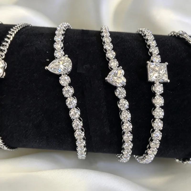 NKHOG Tam Mozanit Tenis Bilezi - Moissanite Tennis Bracelet 925 Sterling incelemesi ve fiyatı