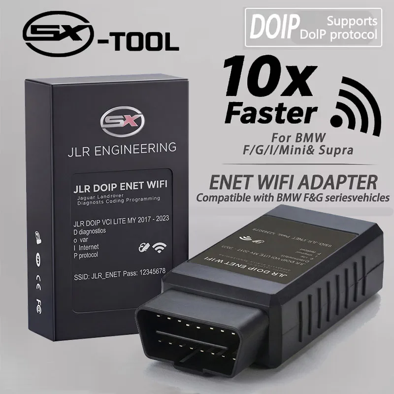 Enet Wifi Adapter For BMW I/F/G Series And Land Rover Jaguar OBD2 Diagnostic Cable for BimmerCode BootMod3 XDelete MHD
