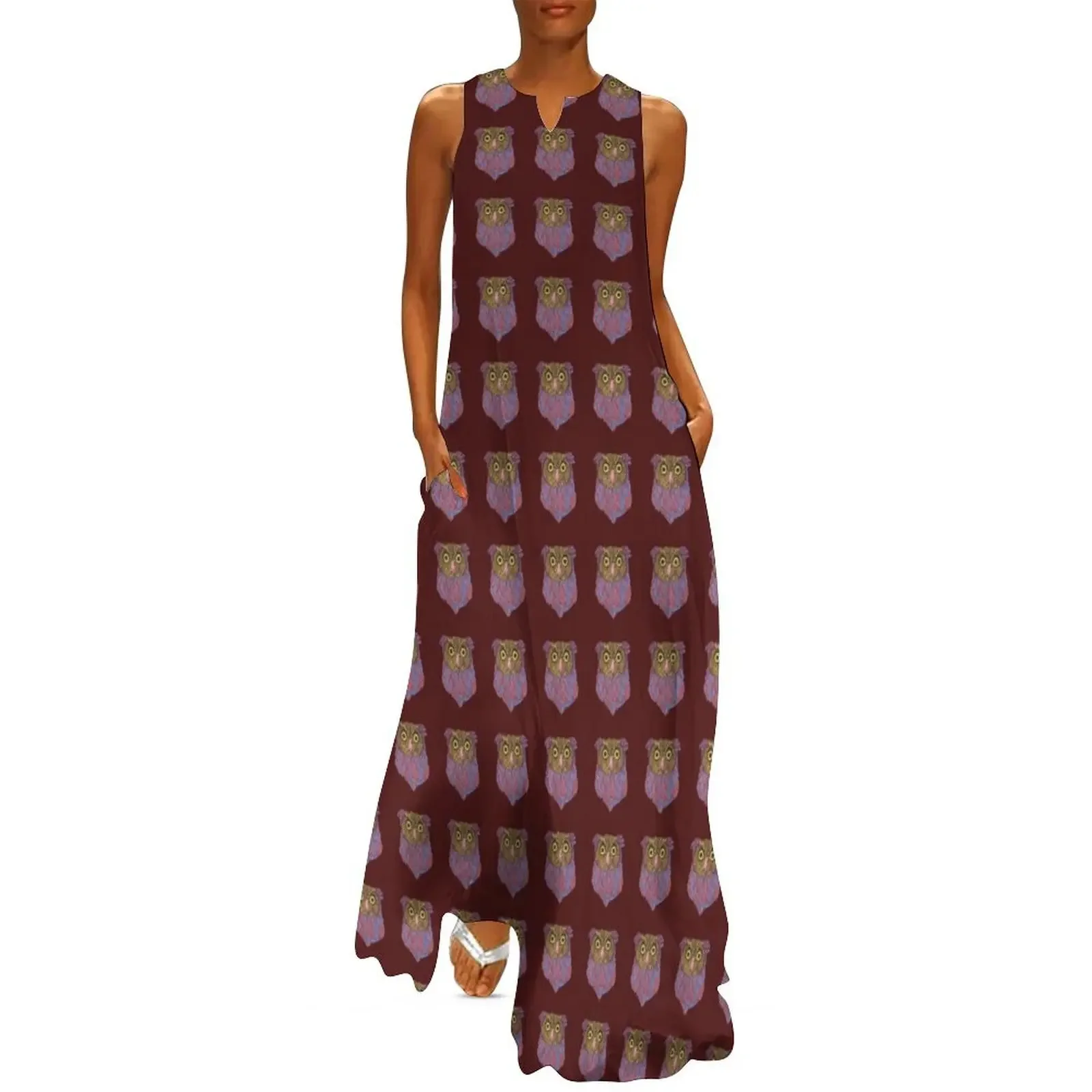 

Owl Long Dress long dress women Woman clothing Dress
