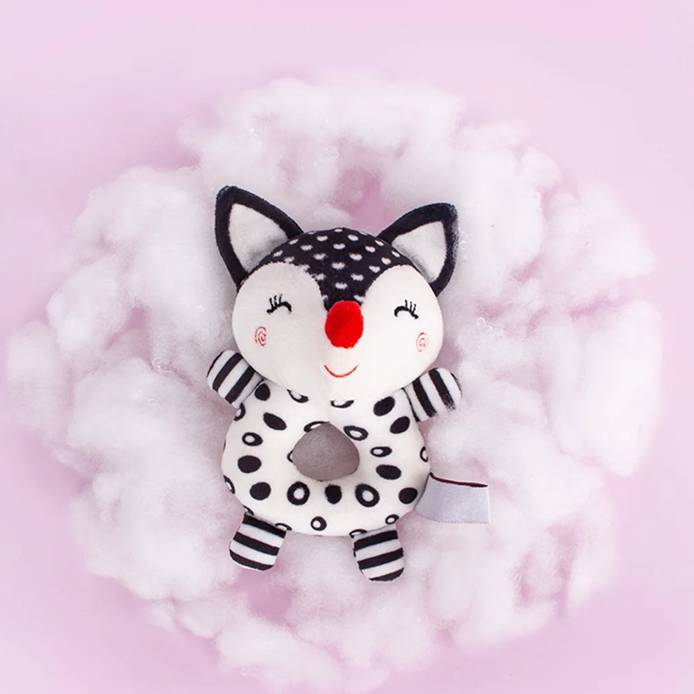 جرس خشخيشة على شكل حيوانات للأطفال، جرس هزاز يدوي للتعليم المبكر، تصميم كرتوني للتدريب البصري، سطح ناعم، آمن ومتين