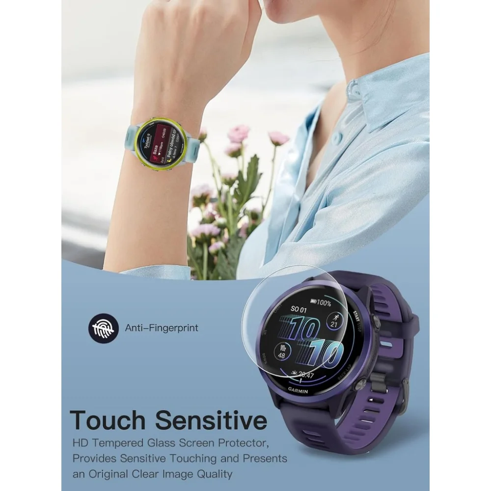 PMMA 및 소프트 TPU 필름 화면 보호기 GARMIN Forerunner 970 570 42mm 47mm 강화 유리 긁힘 방지 보호