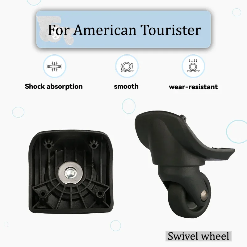 Para ruedas giratorias de equipaje American Tourister ZD172 360 ° Rotación silenciosa resistente al desgaste para maleta de viaje