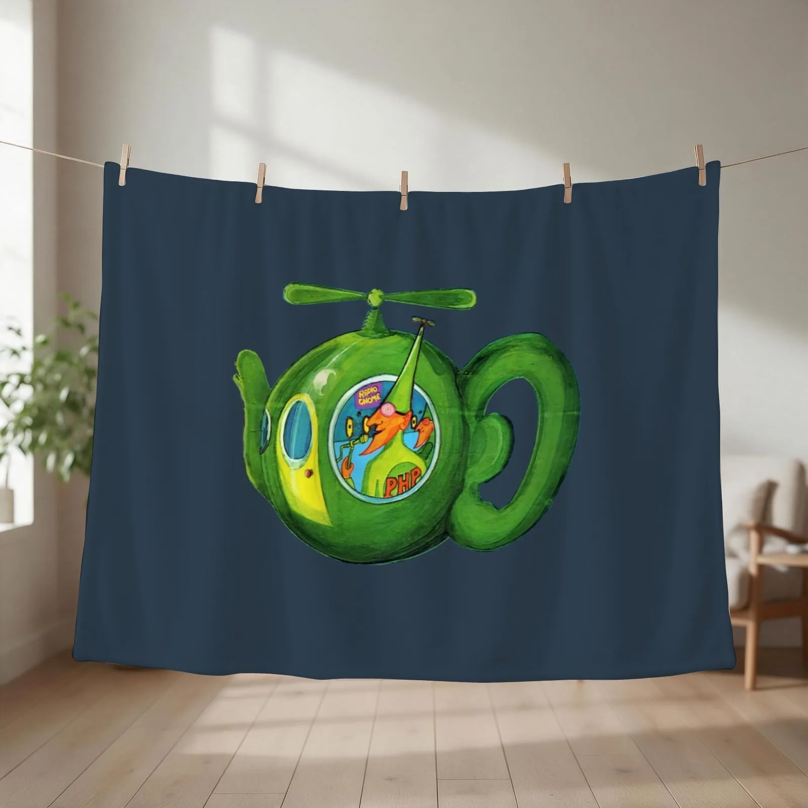 Flying Teapot Throw Blanket couch cozy soft plush fuzzy picnic outdoor blanket